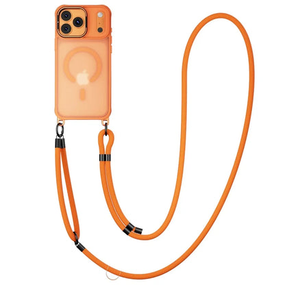 Metal Lens Stand Magnetic Case For iPhone 17 Air 16 Plus 15 14 13 Pro Max With Crossbody Lanyard Strops Heavy Duty Protection