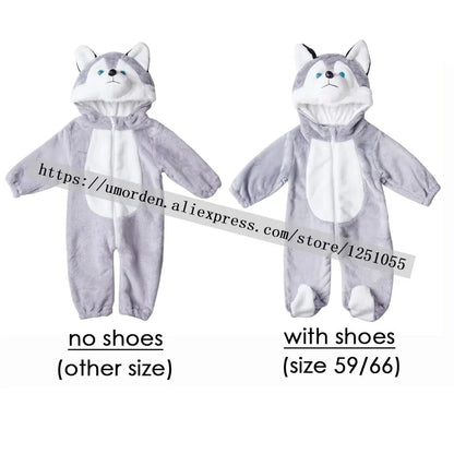 Infant Toddler Dalmatian Dog Lion Tiger Dinosaur Costumes Baby Boys Girls Kigurumi Cartoon Animal Romper Halloween Purim