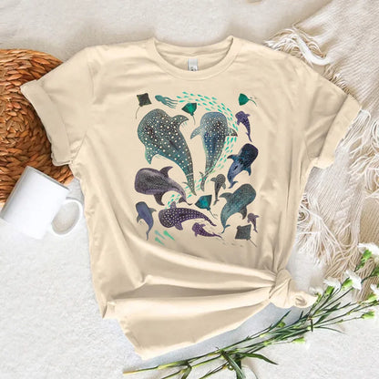 Whale tshirt women streetwear graphic Japanese t shirt female y2k graphic designer clothing