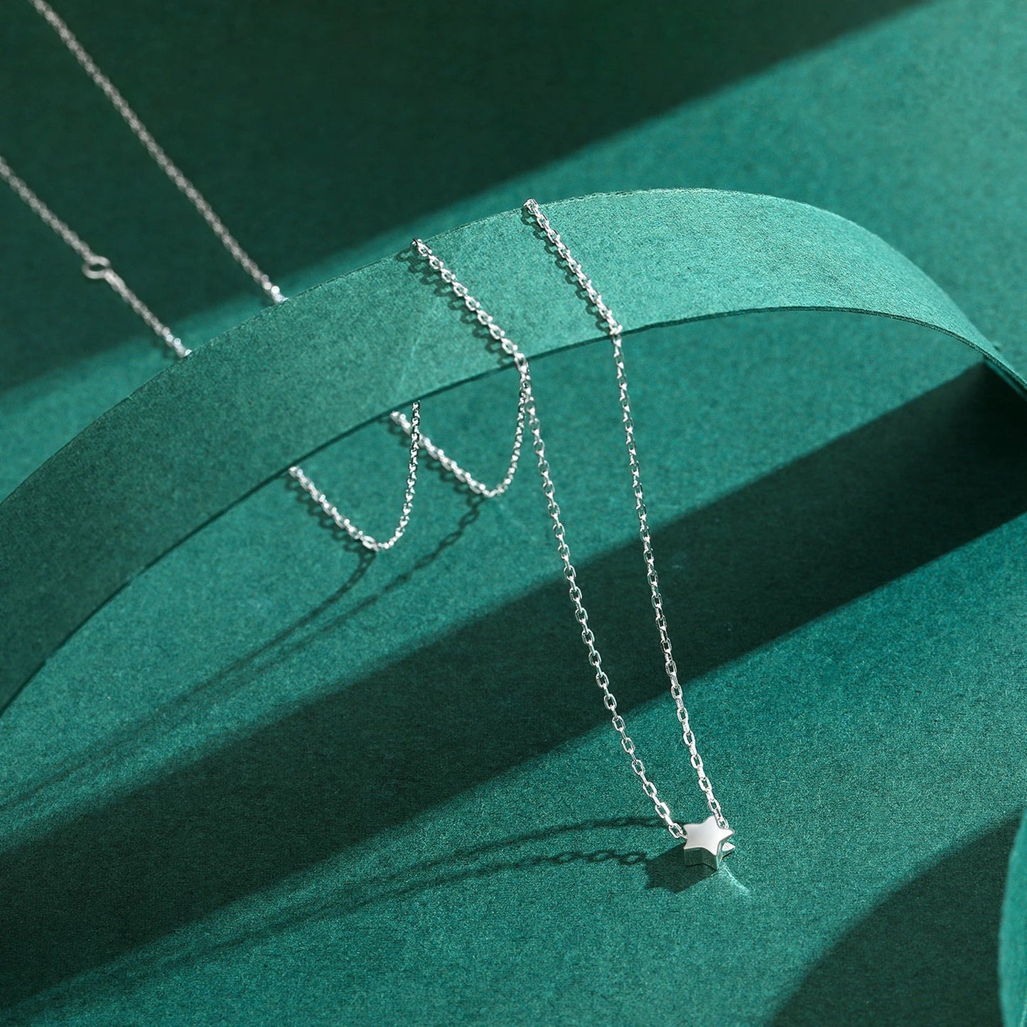 New Sale Simple Cute Lucky Star Pendant Necklace for Women 925 Sterling Silver Small Stars Korean Style Fine Jewelry