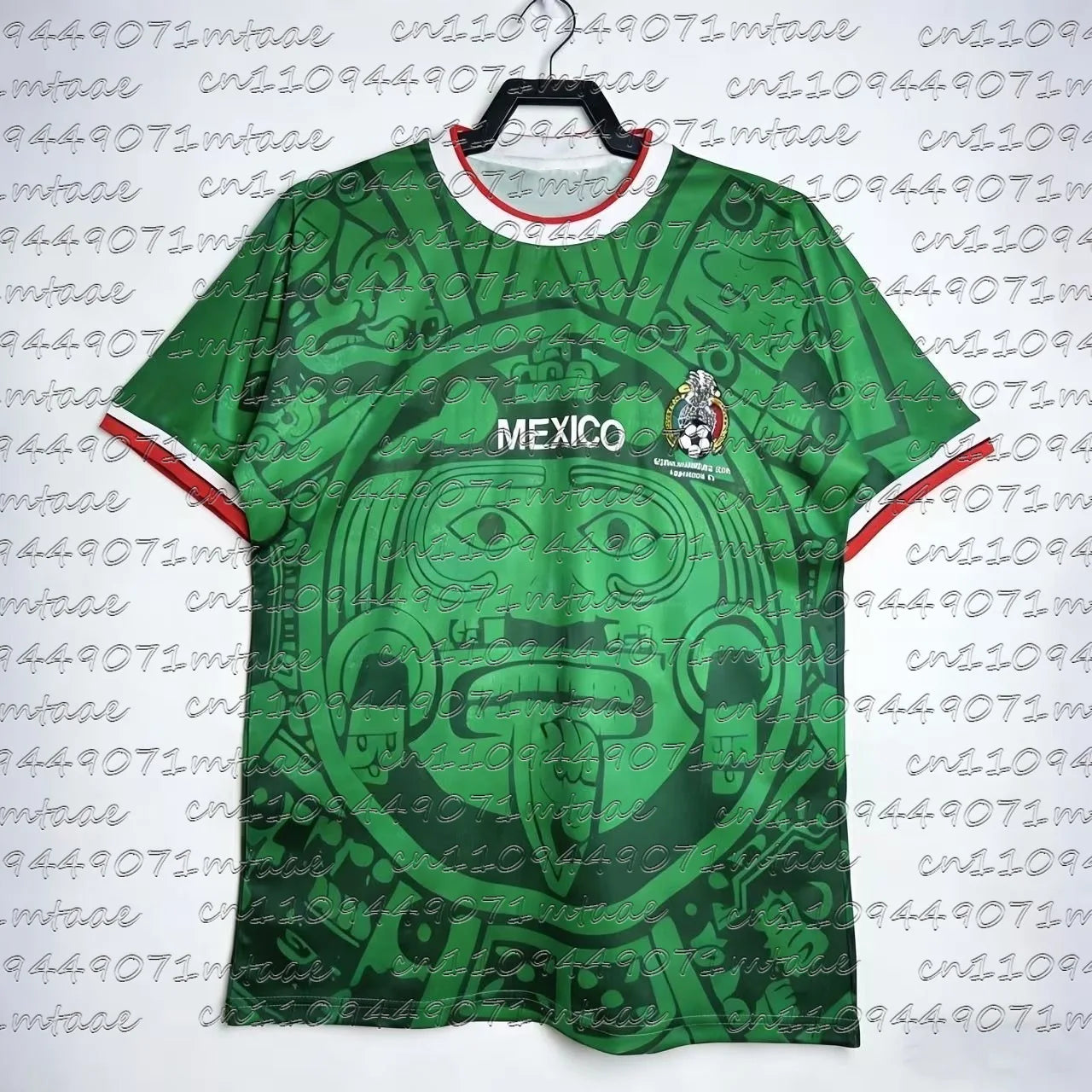 Mexico Aztec Sun Stone 3D Print T-Shirt Green Red National Emblem Breathable Quick-drying Cultural Casual Top