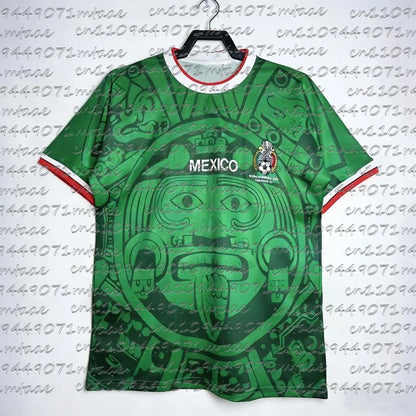 Mexico Aztec Sun Stone 3D Print T-Shirt Green Red National Emblem Breathable Quick-drying Cultural Casual Top