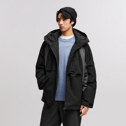 Down Jacket Men Waterproof Hooded 2026 New Winter Outdoor Windproof Warm Versatile Outerwear