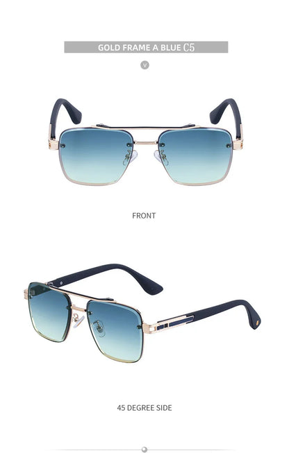 2025 Square Sunglass Men Luxury Sunscreen Rimless Sunglasses Women Vintage Fashion Glasses Gafas De Sol Hombre Lunette De Soleil