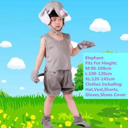 Cute Multiple Animal Costume Children Kids Boys Girls Summer Short Cosplay Costumes  Carnival Party Dress Halloween