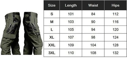 Men's Tactical Pants Outdoor Work Casual Cargo Trousers Waterproof Multi-pocket Wear-Resistant Outdoor Training Trousers