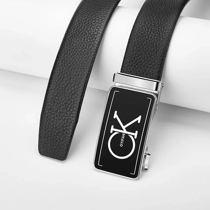 Men's Luxury Designer Belt - Automatic Alloy Buckle with 3.5cm Genuine Leather Belt for Business Suits Casual Belt Men