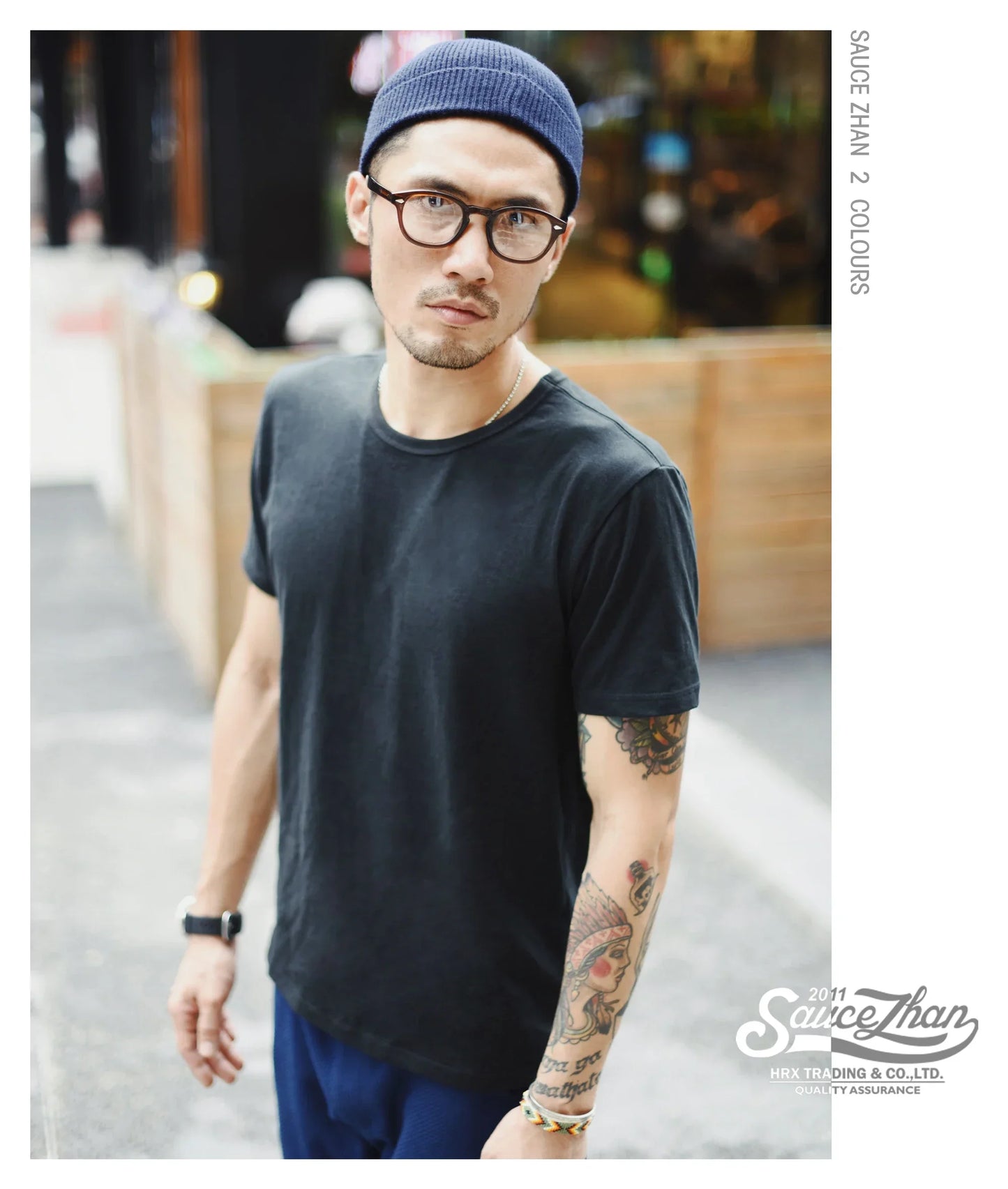 Tops & Tees Men's T-shirt Short Sleeve  Anti-Deformation Anti-Shrink Double-woven Fabric Cotton Soft Slim Fit
