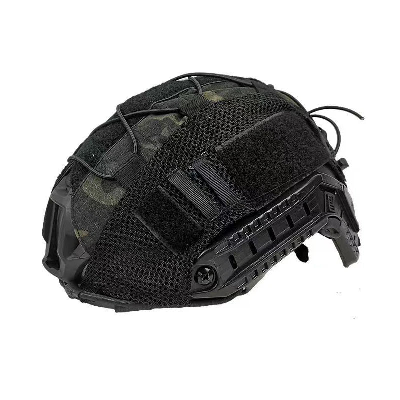 BOOIU Tactical Helmet Cover Cloth for Airsoft Fast Helmet with Velcro Hunting CS Camo Safety Helmet Cloth-Without Sport Helmet
