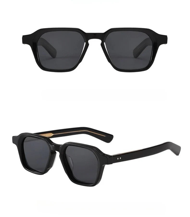 Fashion New Square Polarized Men Sunglasses High-end Acetate Women Outdoor Driving UV400 Sun Glasses Support Prescription Lenses