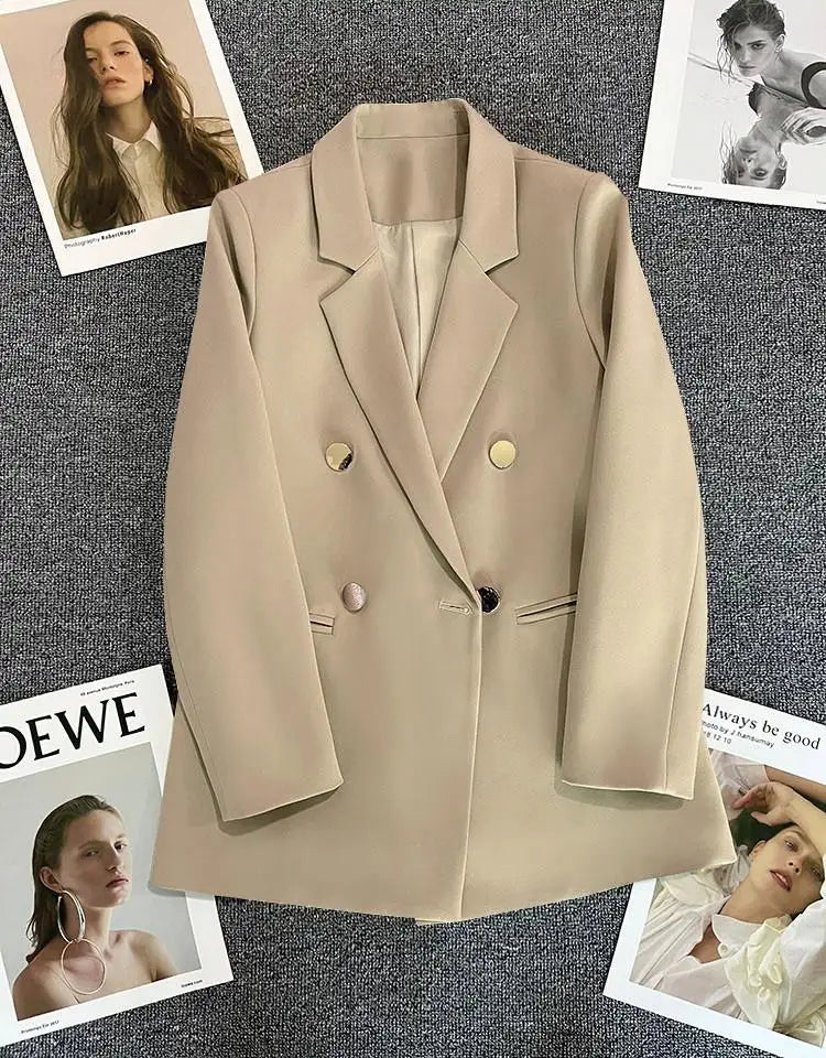 Women's Casual  Jaet Coat 22 Colors Small Suit Outerwear Long Sve Commute Sle Pure Color Spring Season