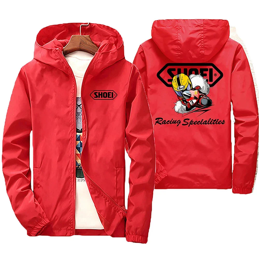 2026 New high-quality men's windproof jacket, large waterproof jacket with mountain and bicycle hood, for spring and autumn