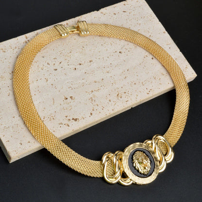 Luxury Dubai Jewelry Set for Women 18k Gold Plated Lion Necklace Bracelet Ring Earrings Bridal Wedding Jewellery Accessories