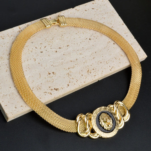 Luxury Dubai Jewelry Set for Women 18k Gold Plated Lion Necklace Bracelet Ring Earrings Bridal Wedding Jewellery Accessories