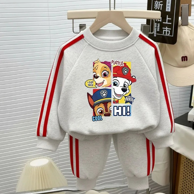 2026 Spring New Style PAW Patrol Printed Children's Casual Clothing Sets Kids O Neck Hoodies and Long Pant Two Piece Tracksuit