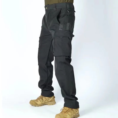 Men's Tactical Work Fleece Pant Multi-Pocket Waterproof SoftShell Trousers Winter Outdoor Wear-Resistant Thick Warm Camping Pant