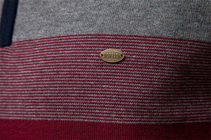 Men's Cotton Mock Neck Stand Collar Sweaters Quarter Zipper Pullover Autumn Winter Warm Social Casual Sweater for Men