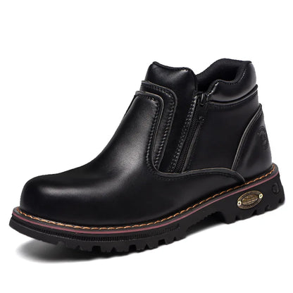 work shoes for men waterproof safety shoes man anti spark leather boots man anti puncture anti slip welder shoe black work shoes