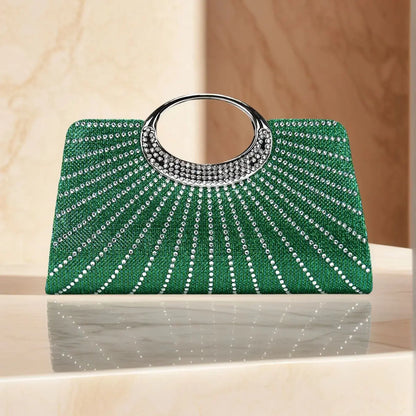 Party Wedding Bridal Handbags Bucket Design Rhinestones Glitter Evening Clutch Bags Cover Open Banquet Purse