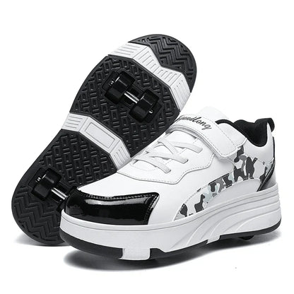 New Roller Skates Sneakers for Children Sports Shoes for Boys Retractable Skates with Removable Sheels Unisex Casual Footwear
