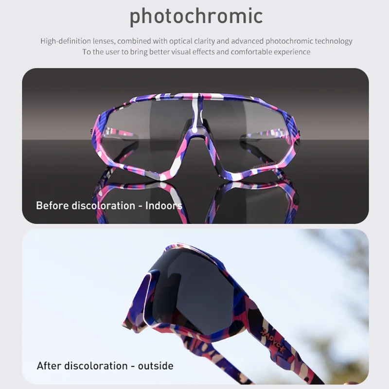 Photochromic Sports cycling Glasses for Men Women MTB Mountain Road Bicycle Eyewear Cycling Sunglasses Oculos Ciclismo