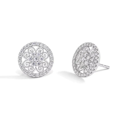 Sparkling Moissanite Earrings for Women D VVS1 Color Pass Diamond Test Solid S925 Sterling Silver Wedding Jewelry Gift