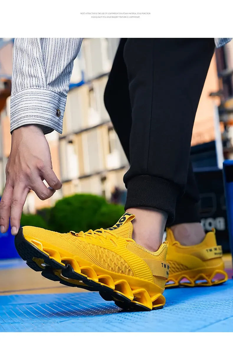 Men's Shoes Autumn Season New Soft Soled Simple Casual Sneakers Shoes Platform Mesh Breathable Lace Up Casual Running Shoes