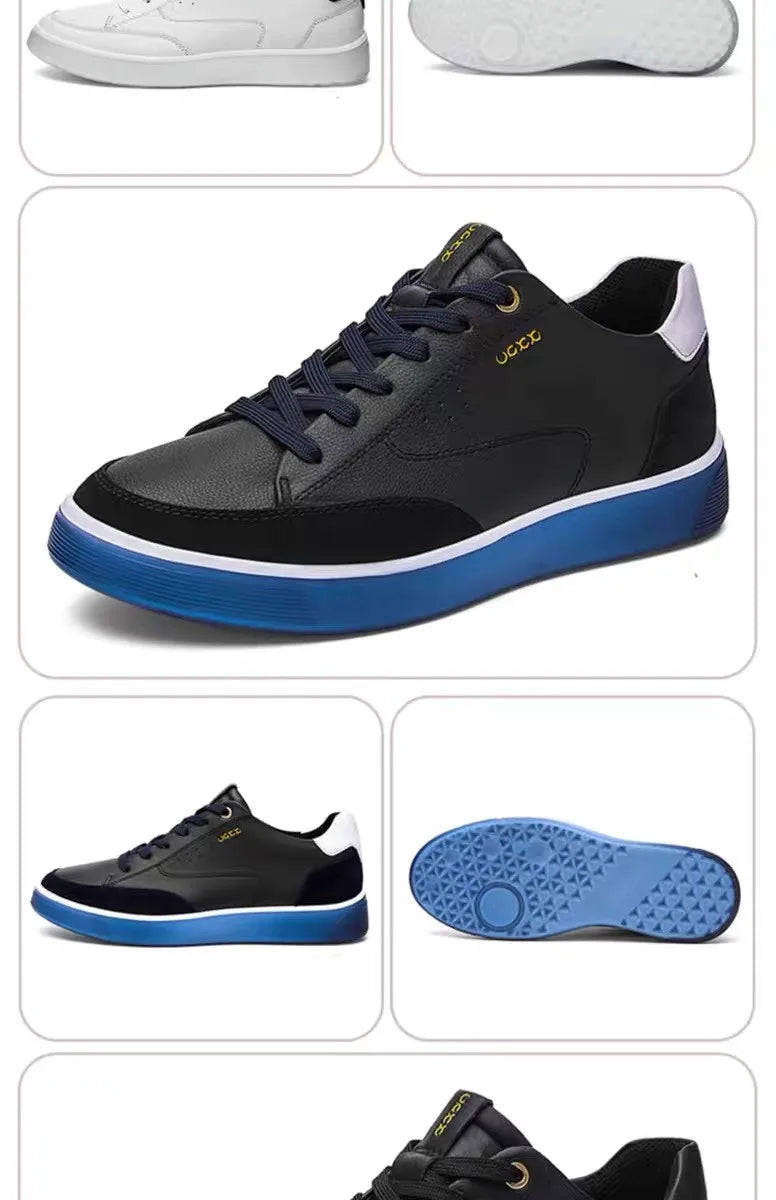 Genuine Leather Shoes Men High Quality Trekking Casual Athletic Sneaker Outdoor Walking Summer Breathable Lightweight Men Shoes