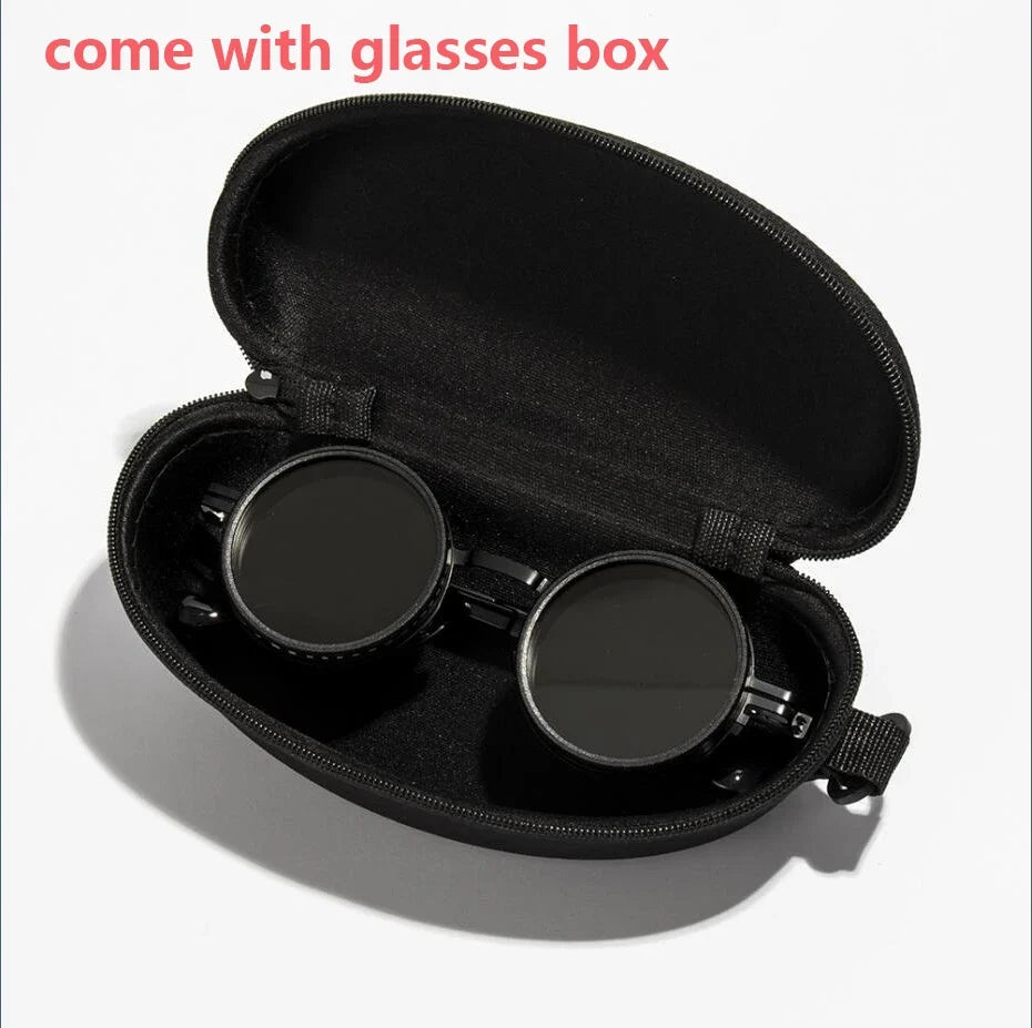 Cycling Glasses 9-level ND2-400 Adjustable Dimming Sunglasses Men Women Sun Glasses Anti UV Polarized ND Filter Shades