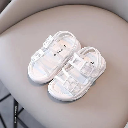 Clear Upper Children Sports Shoes Flat Sandals 2026 Summer Canvas Baby Boy Sandals Breathable Toddler Girls Shoes Kids I04224