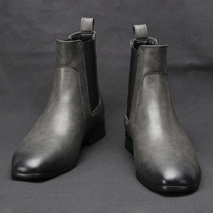 40~46 Chelsea Boots Men 2024 Brand Comfortable Fashion Leather Men Boots #KD431