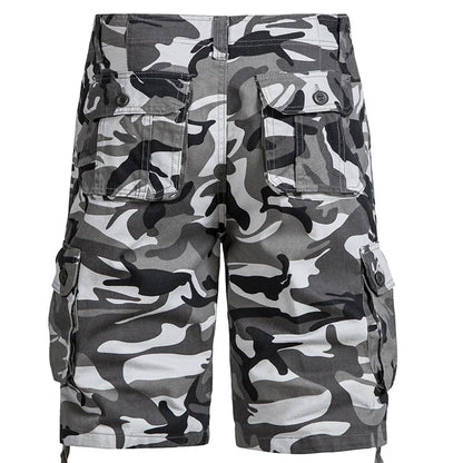 Mens Camo Shorts Men Camouflage Overalls Loose Casual Outdoor Sports Half Pants Side Pocket Cotton Comfortable Shorts