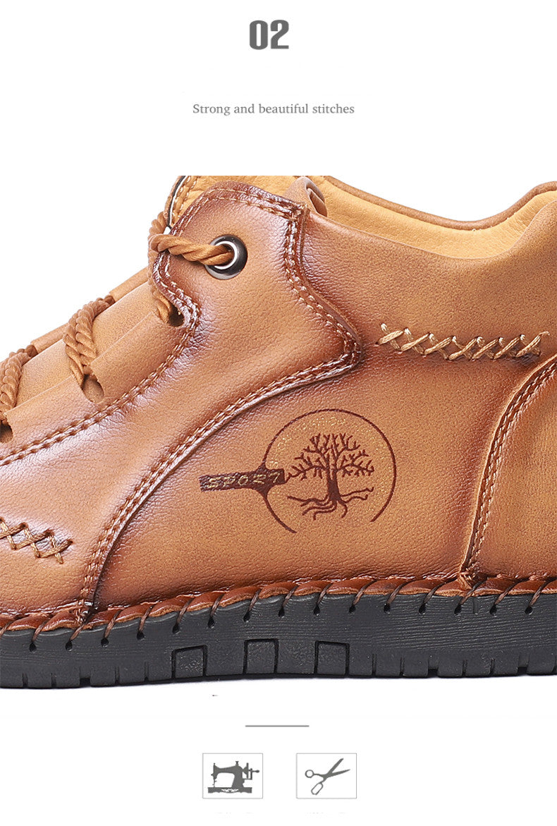 Fashion Men Ankle Boots Handmade Mens Boots Lightweight Mens Designer Boots Outdoor Sneakers Leather Work Boots Plus Size 38-48