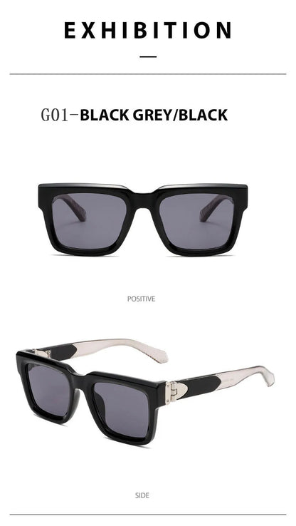 Millionaire Square Sunglass Men Vintage Luxury Sunglasses 2025 Trendy Fashion Glasses Gafas De Sol Hombre Lunette Soleil Femme