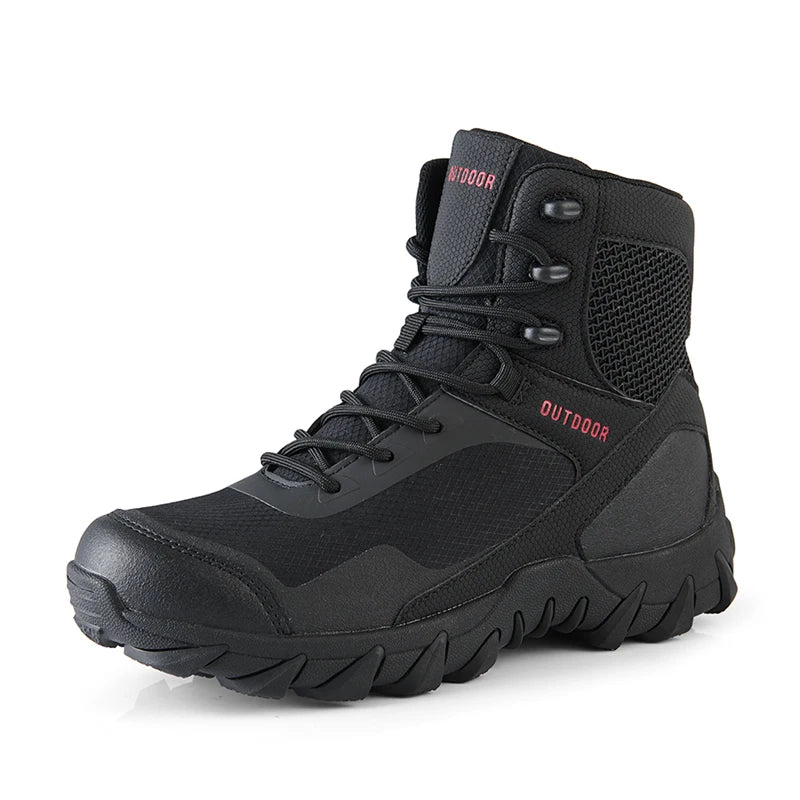 Upgraded Tactics Combat Training Boots Male Outdoors Camping Anti-wear Rapid Response Hiking Shoes Fishing Hunting Sneakers Men