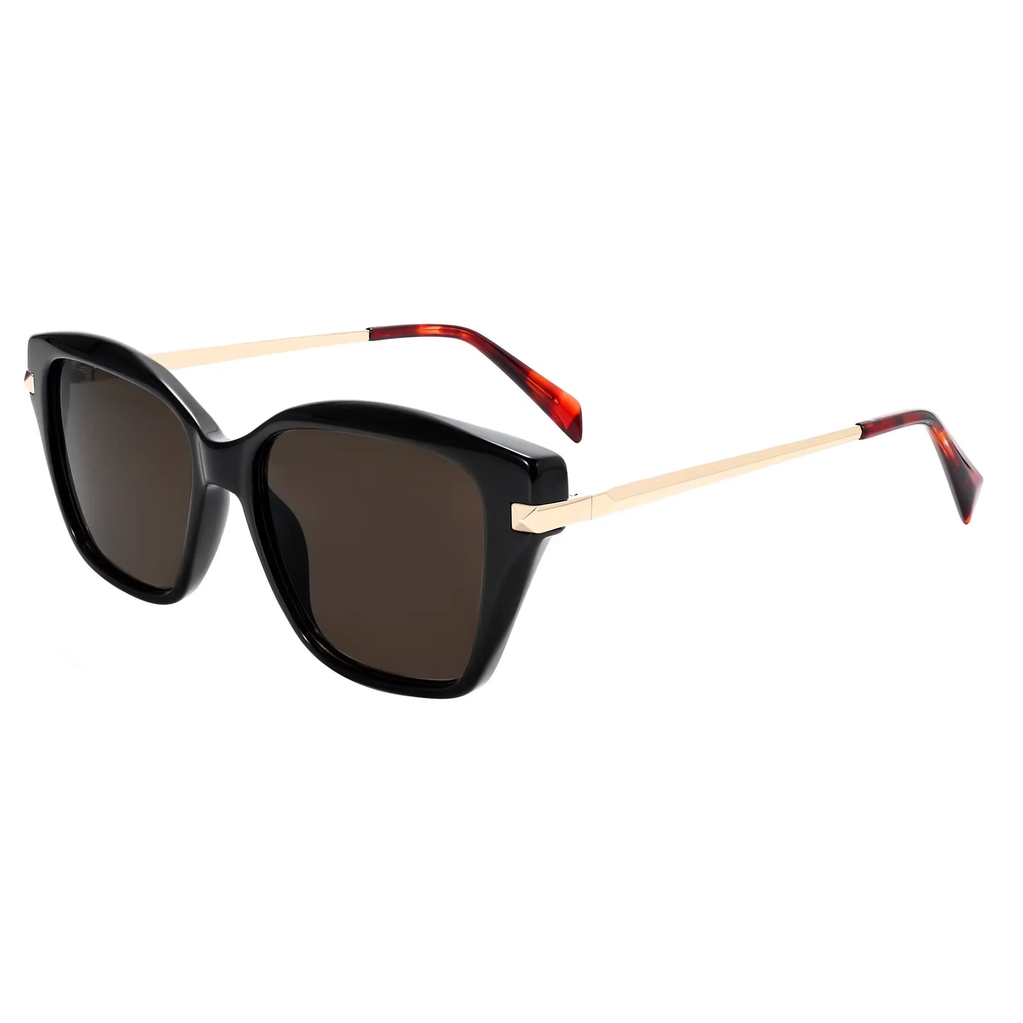 Women's Sunglasses UV400 Cat Eye Acetate Metal Big Size Trendy
