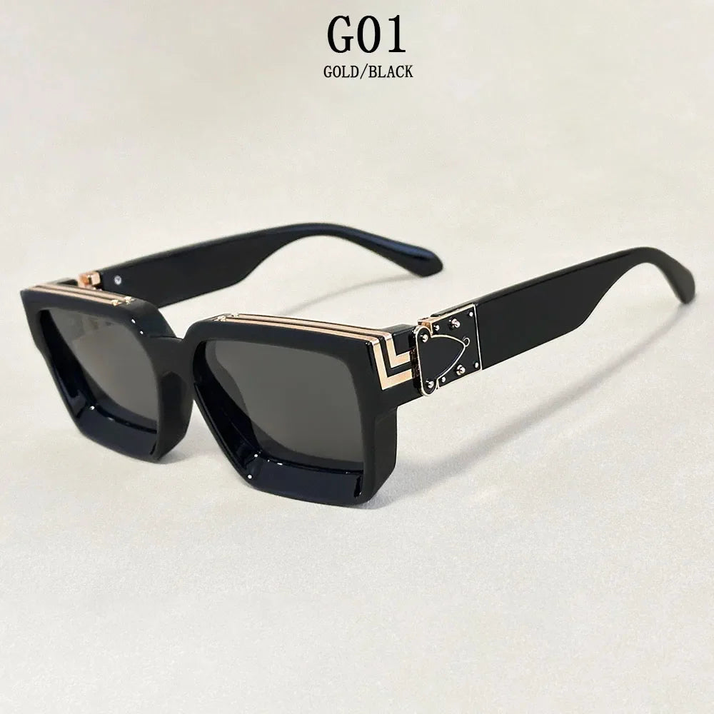Senior Square Sunglass Men Vintage Millionaire Sunglasses Women Silver Retro Fashion Glasses Dropshipping Gafas De Sol Hombre
