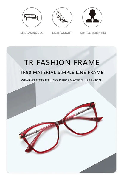 Classic Minimalist Geometric Design Fashionable Anti-blue Light Reading Glasses Customized Prescription Available LS211