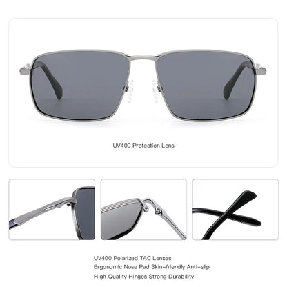 Fashion Myopia Polarized Prescription Sunglasses Men Trendy Metal Uv400 Protection Pilot Corrective Sun Glasses
