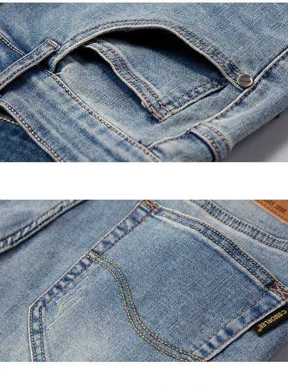 2025 Summer Brand Stretch Thin Bermuda Masculina Cotton Denim Jeans Jorts Men Knee Length Soft Ropa Hombre Shorts