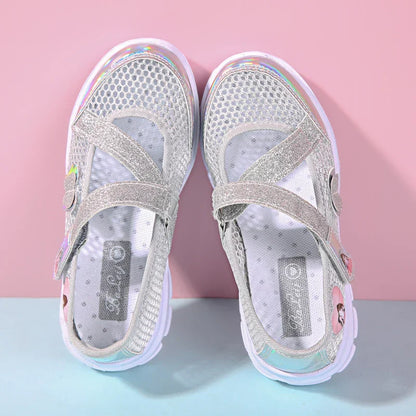 Girls Sandals Cartoon Sweet Soft Sole Children Beach Shoes Children's Summer Floral Sandals Princess Shoes Fashion Cute