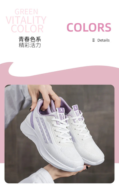Women's Breathable Mesh Sneakers Platform Sole Korean Style Spring Casual Sports Shoe Plus Size Orthopedic  Height Walking Shoes