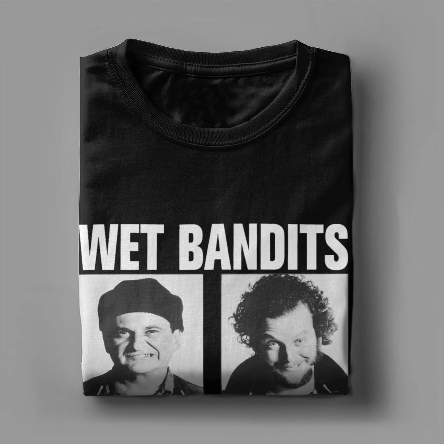 Home Alone Wet Bandits T-Shirt for Men  Vintage Pure Cotton Tee Shirt Crew Neck Short Sleeve T Shirt Printed Tops