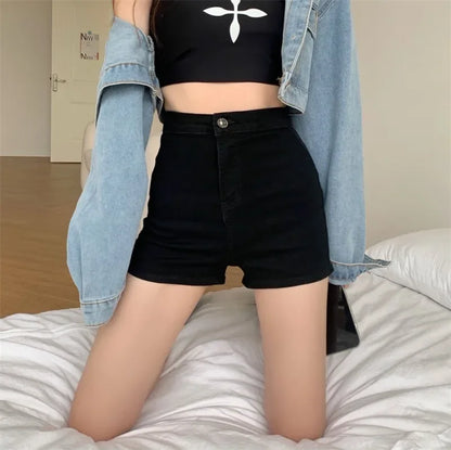2024 New Running Shorts High Waist Denim Shorts Women Summer Korean Fashion Loose Jeans Sexy Wide-leg Pants Stylish Denim Short