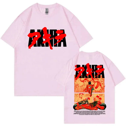 Japanese Science Fiction Cartoon Movie Anime Akira Shotaro Kaneda Graphic T Shirts Men Women Cotton Vintage Oversized T-shirts