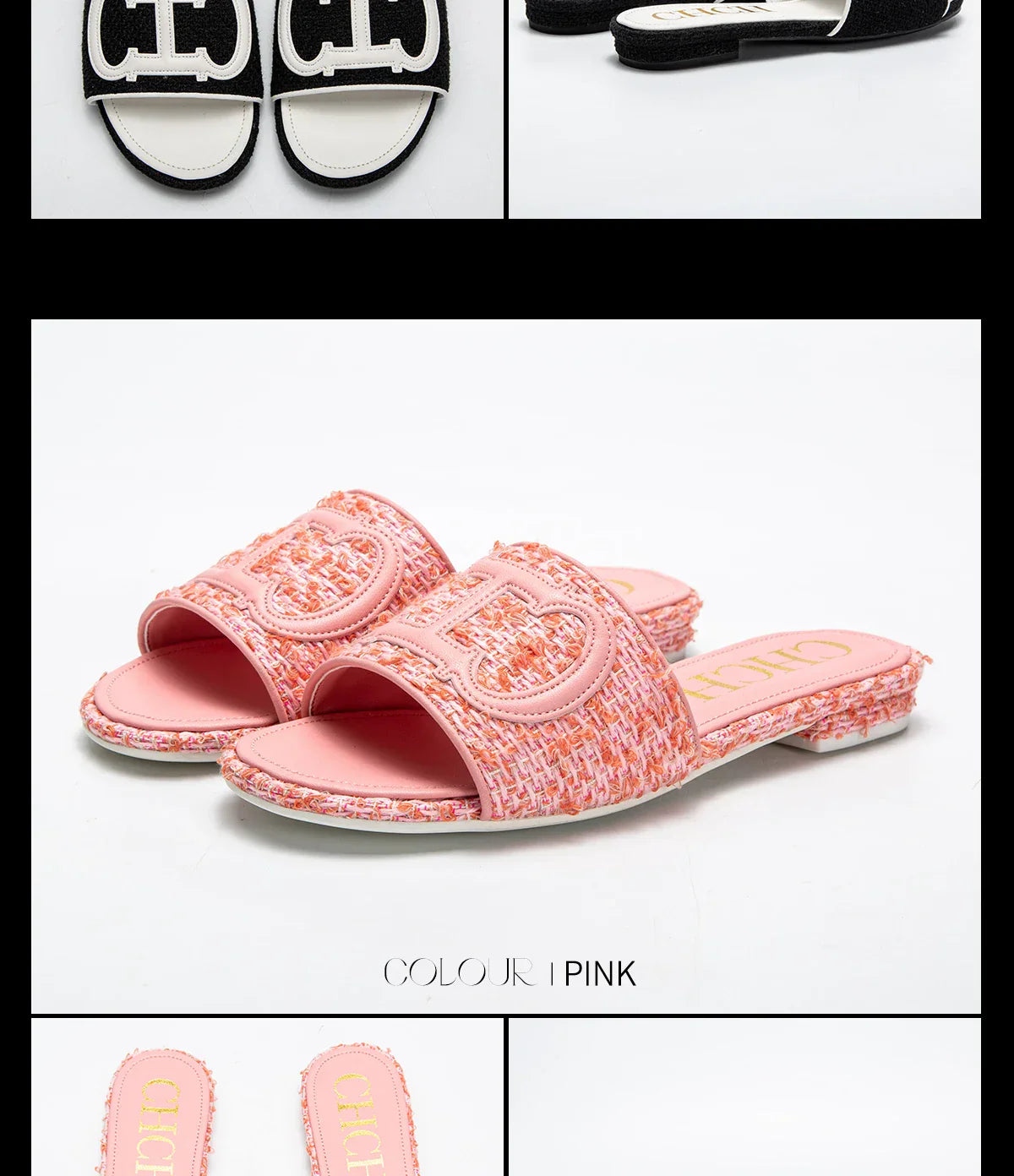 Women's Slippers New Fabric Fashion Flat Sandals Business Banquet Women's Shoes