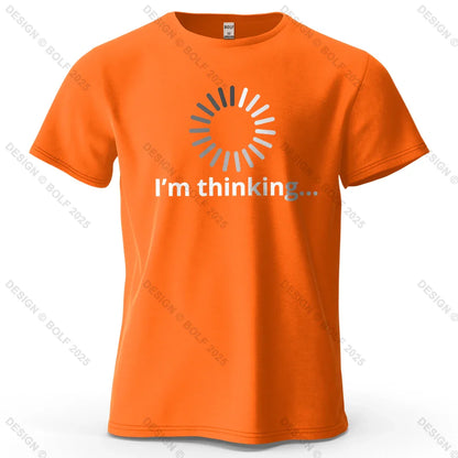 I'm Thinking Creative Printed Men's T-Shirt 100% Cotton Oversized Daily Graphic Tees for Women Tops Tees Casual Streetwear