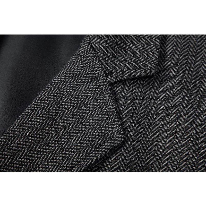 Waistcoat Man British Style Turn Down Collar Men Vest Slim Solid Double-breasted Sleeveless Versatile Male Suit Vest
