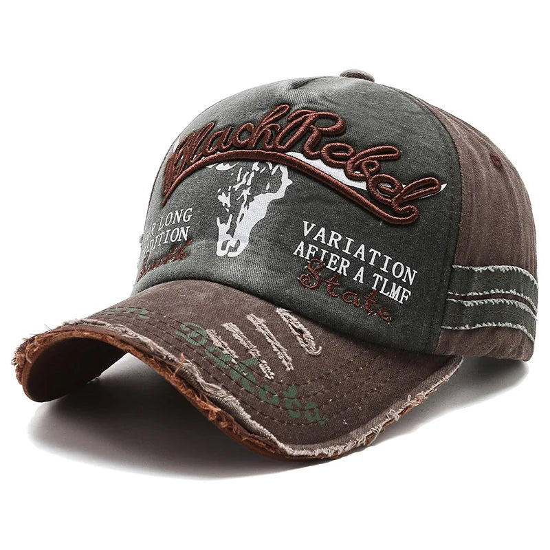 New Cool Fashion Men Washed Cotton Baseball Cap Retro Four Seasons Male Outdoor Sport Cap Hat For Men Accessory
