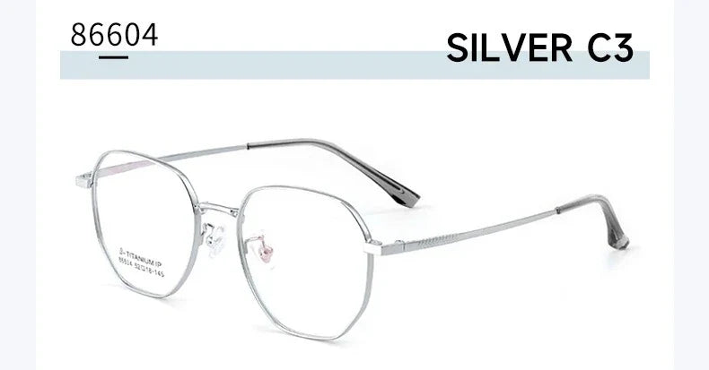 New Retro Simple Fashion Eyeglass Frames Semi Titanium Myopia Anti-Blue Light Glasses Customizable Prescription 86604